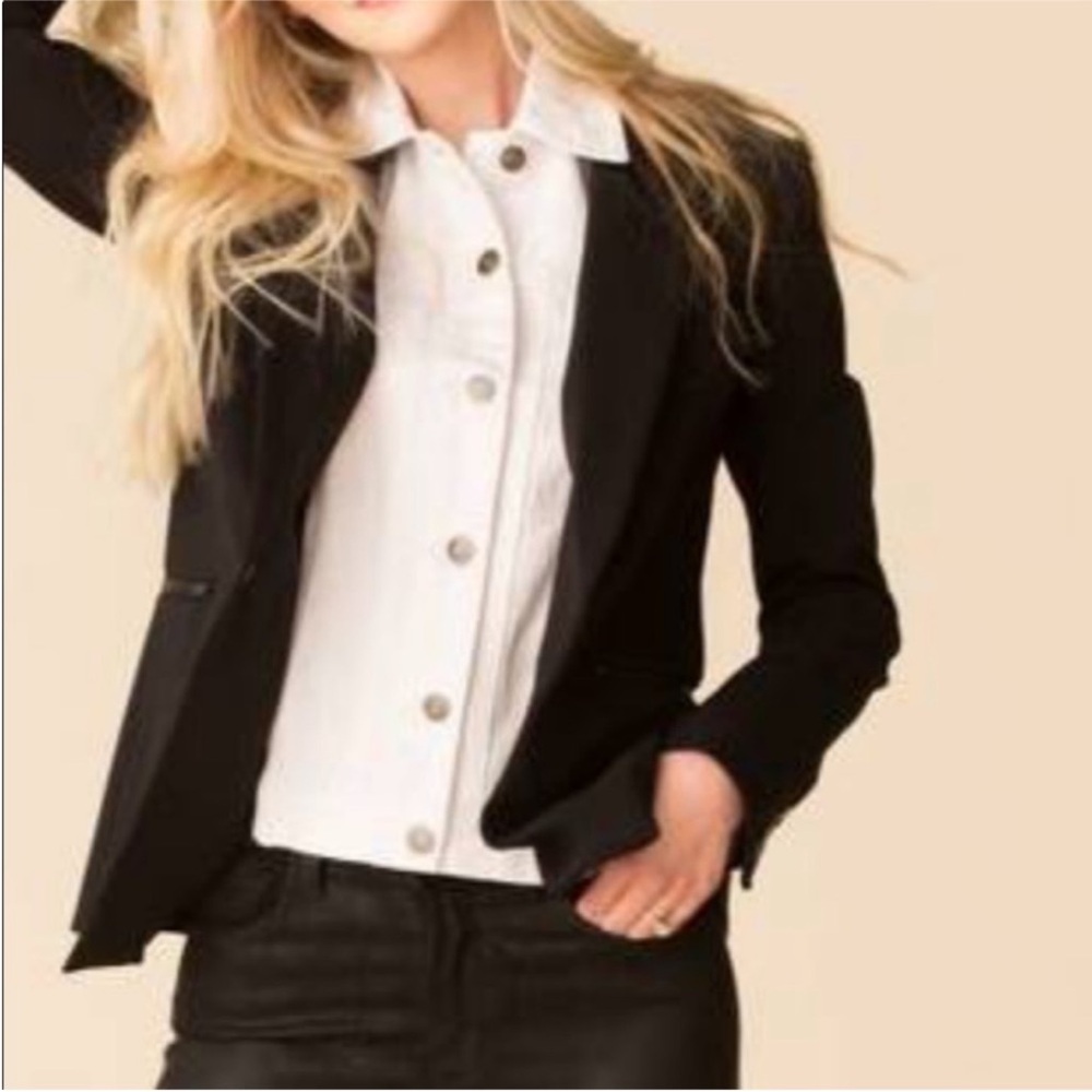 Veronica Beard White Denim Dickey